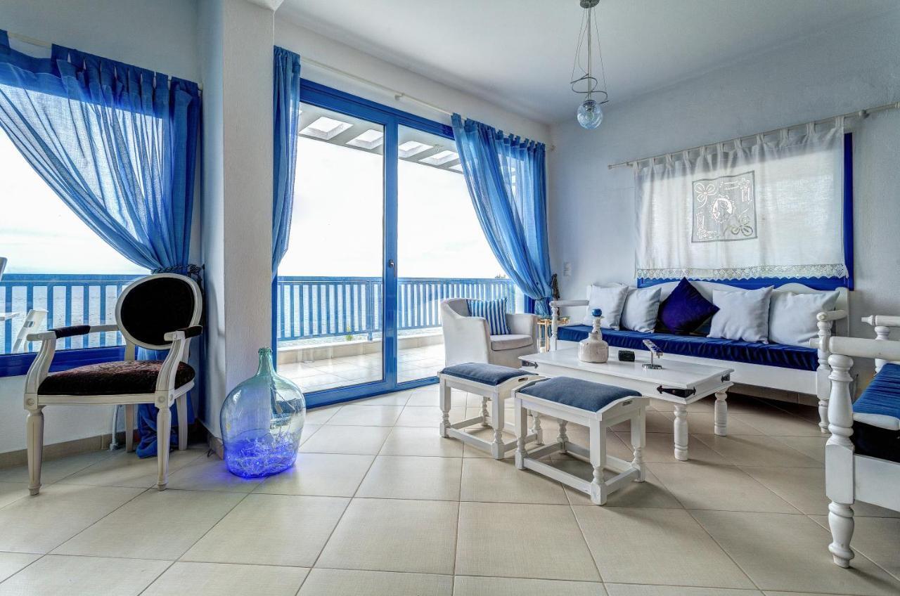 מקריגיאלוס Navy Greece Villa With Swimming Pool & Sea View מראה חיצוני תמונה
