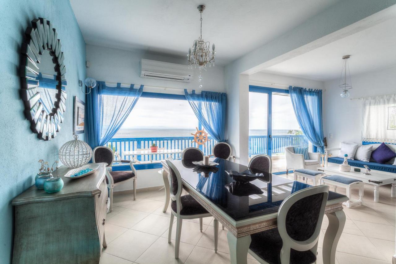 מקריגיאלוס Navy Greece Villa With Swimming Pool & Sea View מראה חיצוני תמונה